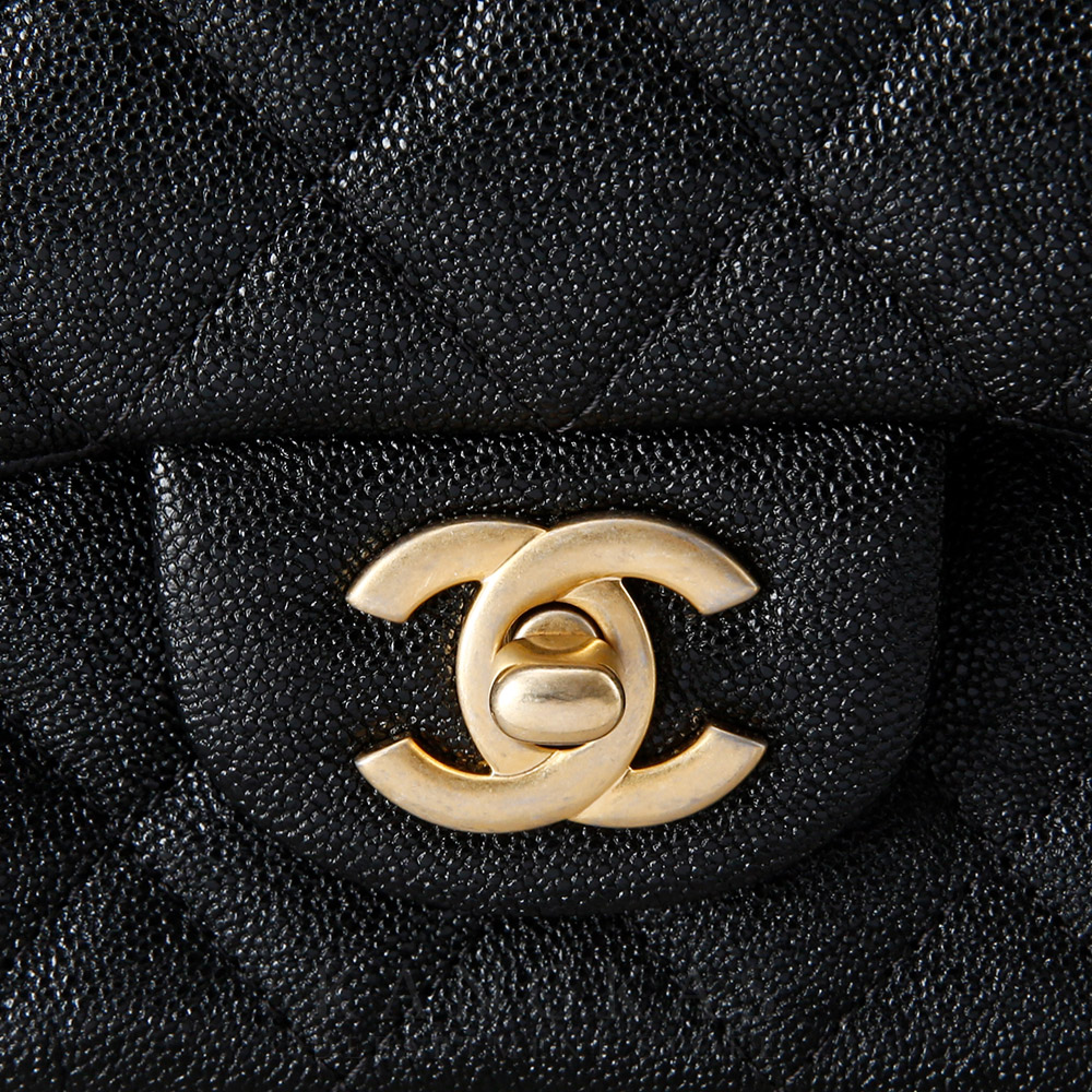 CHANEL(USED)샤넬 캐비어 클래식 뉴미니 탑 핸들백 @@@@@