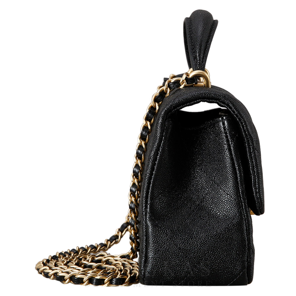 CHANEL(USED)샤넬 캐비어 클래식 뉴미니 탑 핸들백 @@@@@