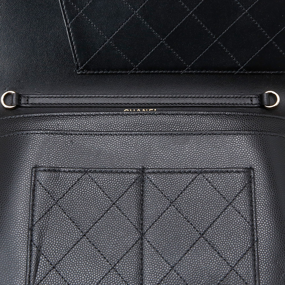 CHANEL(USED)샤넬 AP2595 시즌 캐비어 투인원 체인 클러치백