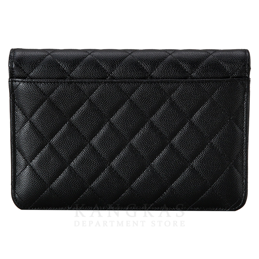 CHANEL(USED)샤넬 AP2595 시즌 캐비어 투인원 체인 클러치백