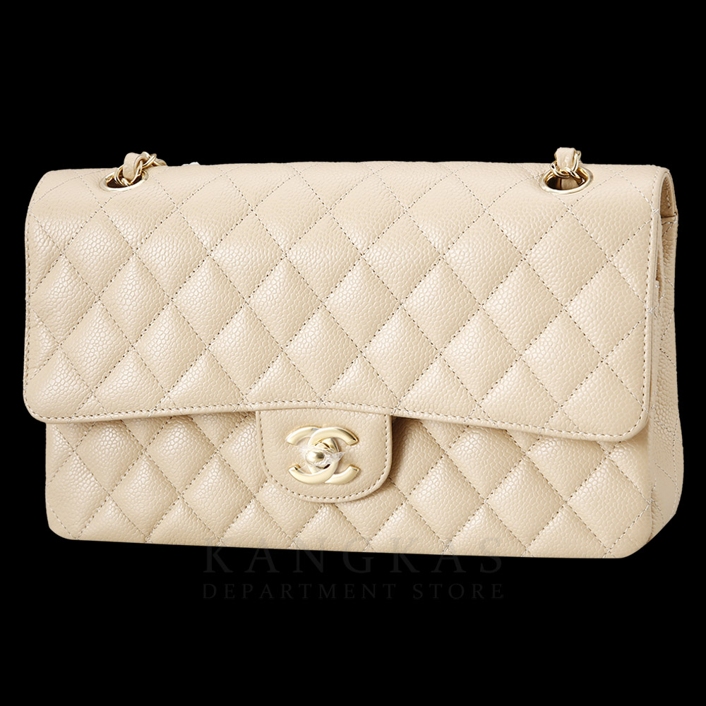 CHANEL(USED)샤넬 베이지 클래식 미듐 플랩백