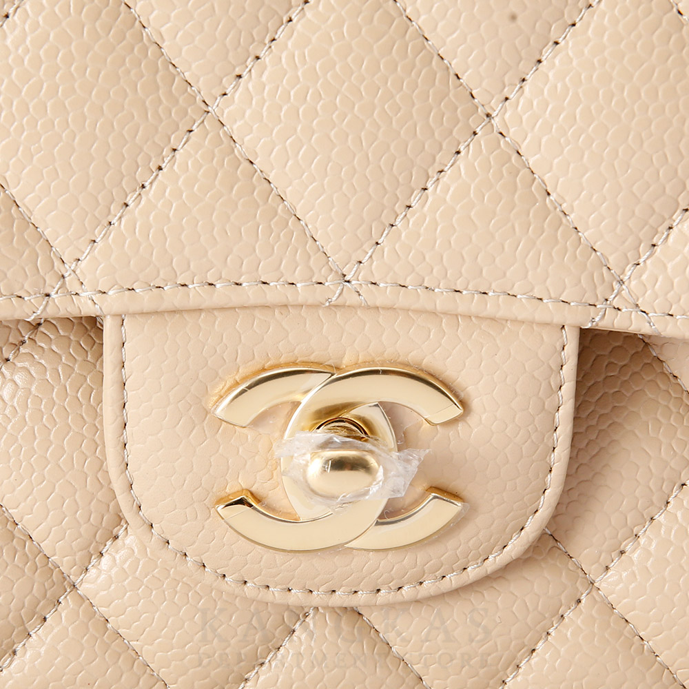 CHANEL(USED)샤넬 베이지 클래식 미듐 플랩백