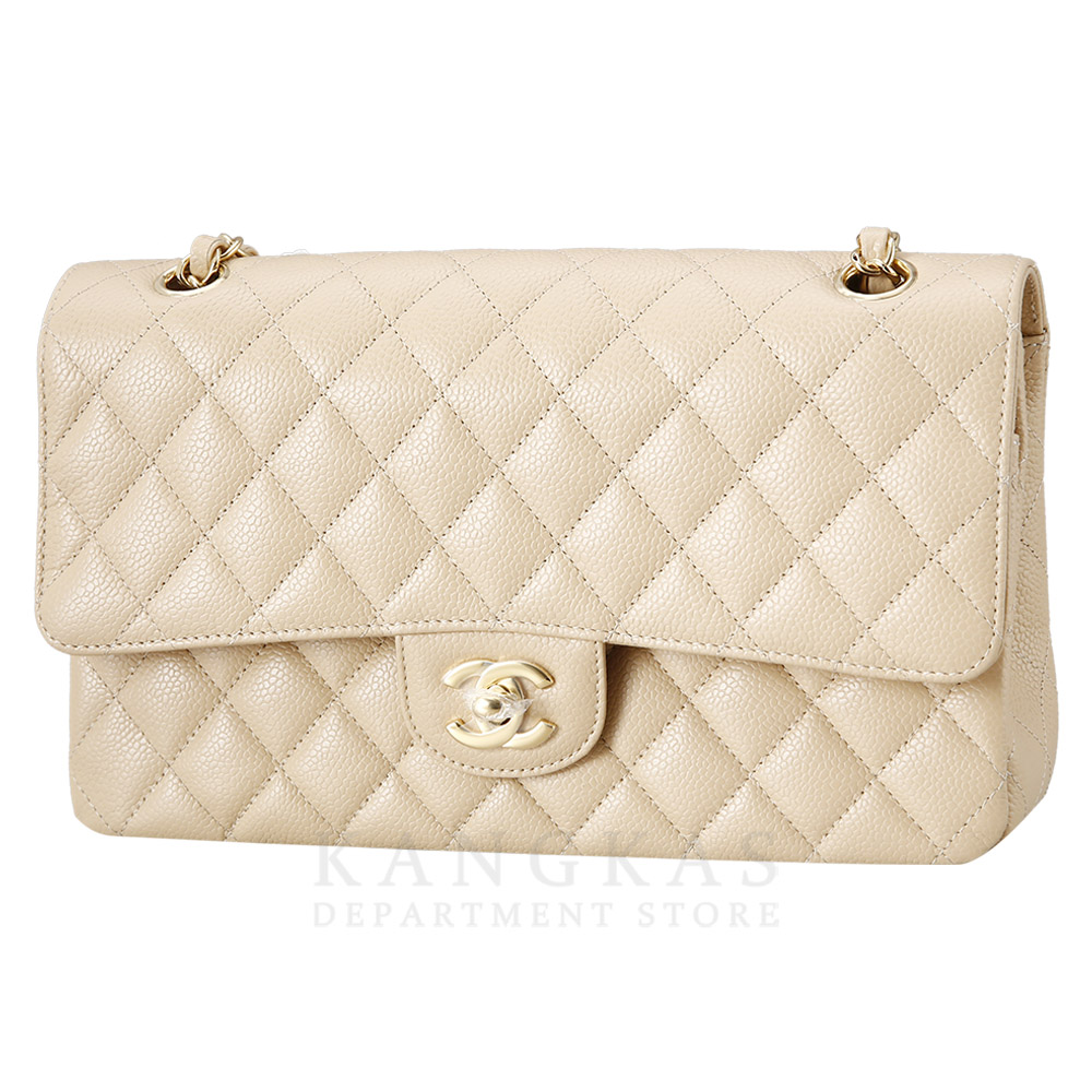 CHANEL(USED)샤넬 베이지 클래식 미듐 플랩백