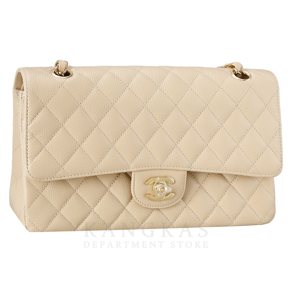 CHANEL(USED)샤넬 베이지 클래식 미듐 플랩백