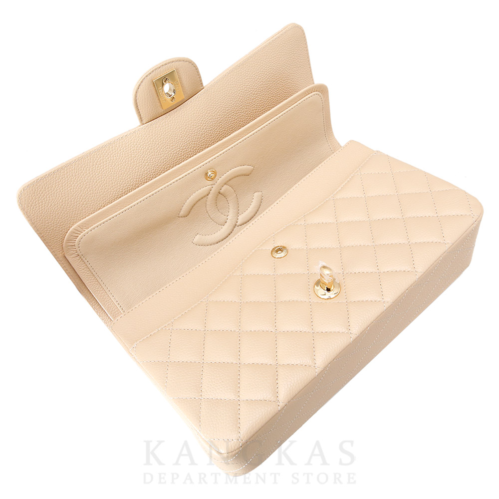 CHANEL(USED)샤넬 베이지 클래식 미듐 플랩백