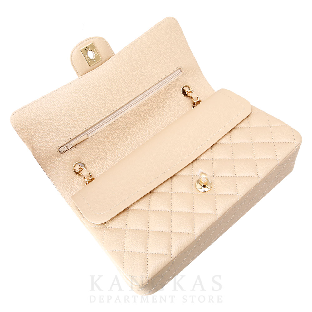 CHANEL(USED)샤넬 베이지 클래식 미듐 플랩백