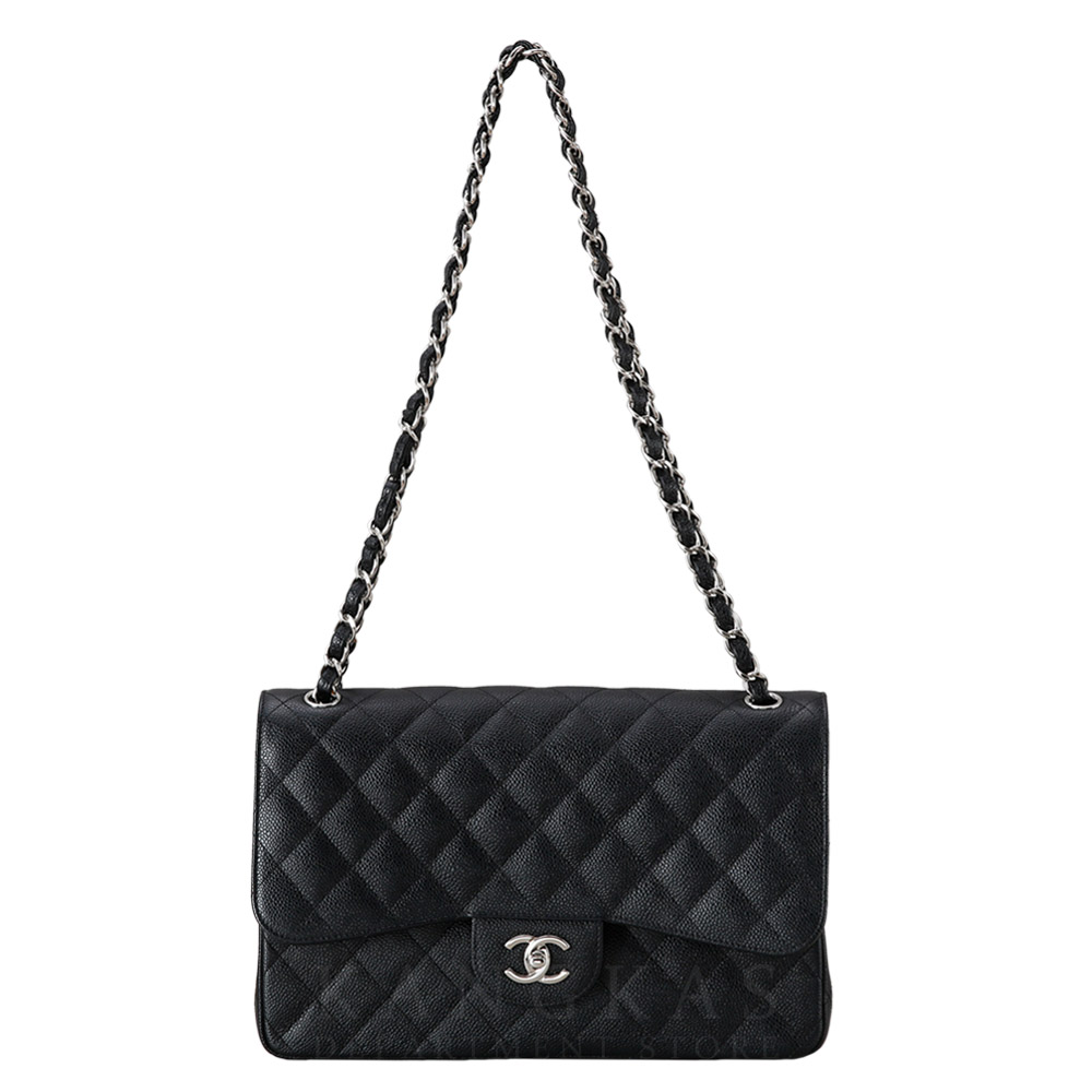CHANEL(USED)샤넬 클래식 캐비어 점보 라지 블랙