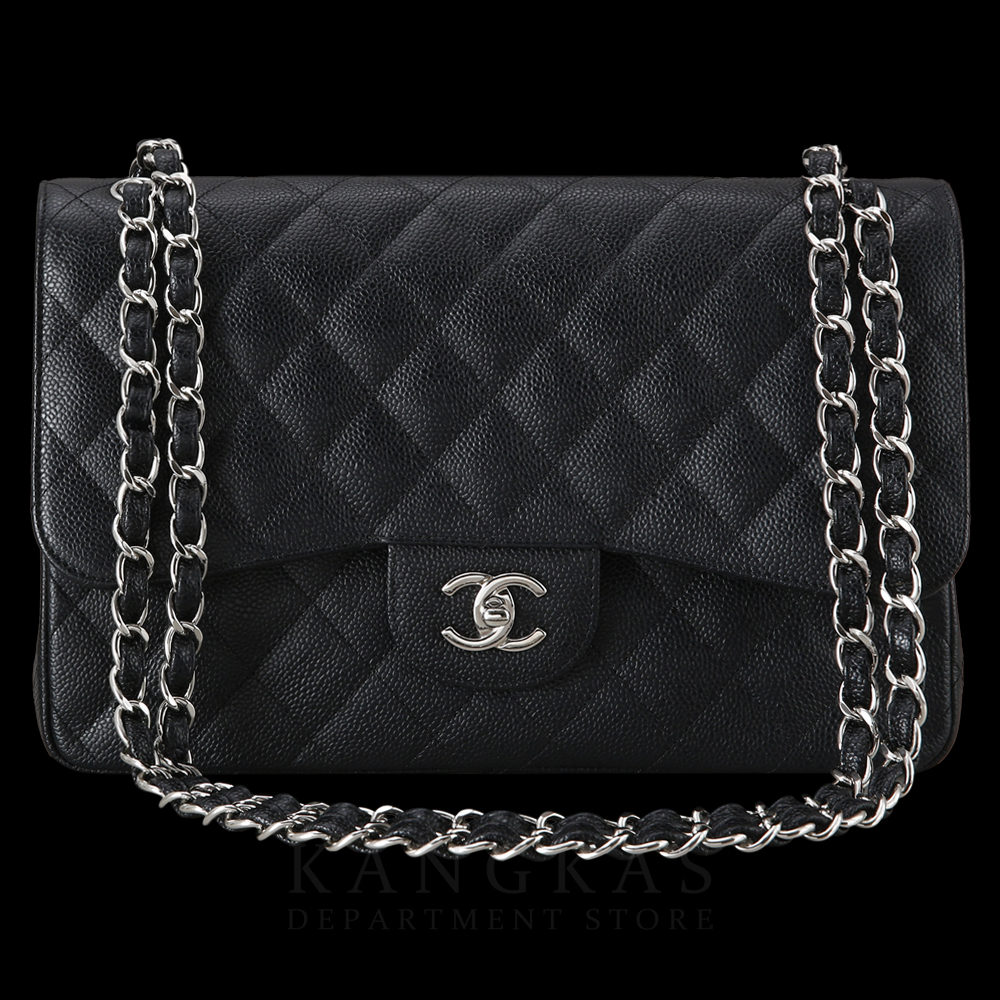 CHANEL(USED)샤넬 클래식 캐비어 점보 라지 블랙