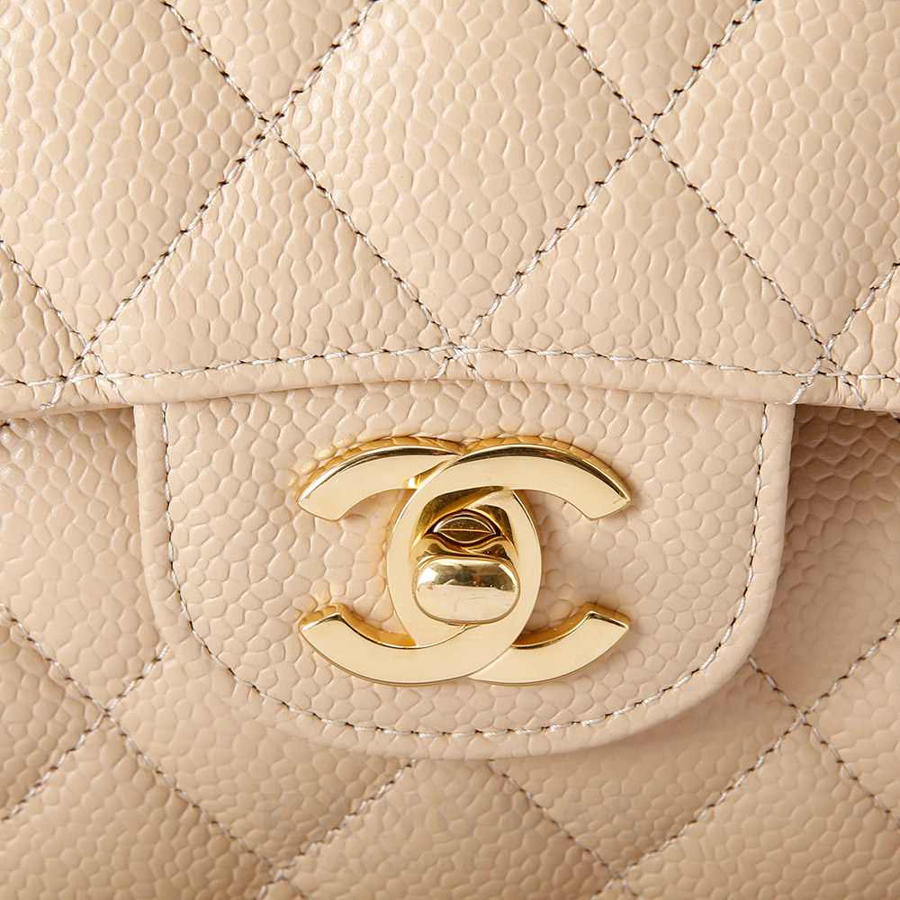 CHANEL(USED)샤넬 베이지 클래식 스몰 플랩백
