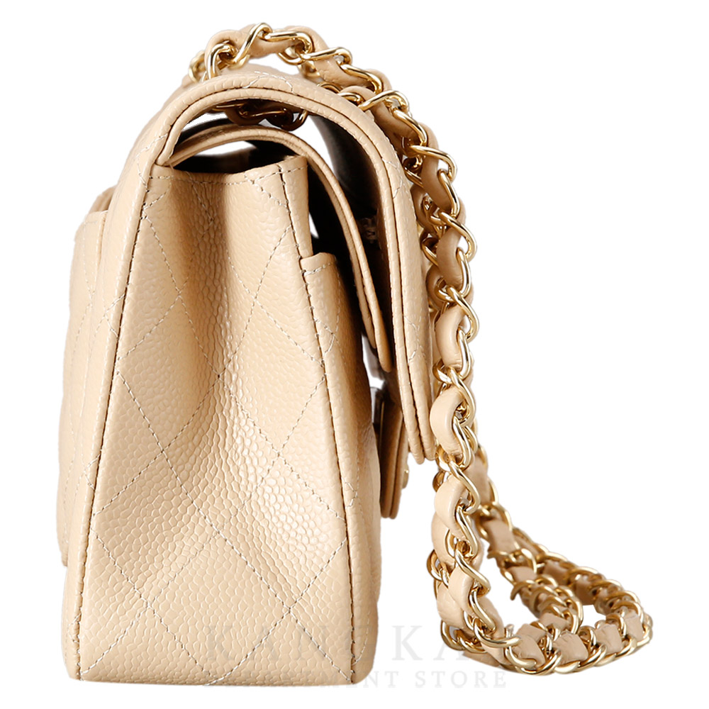 CHANEL(USED)샤넬 베이지 클래식 스몰 플랩백