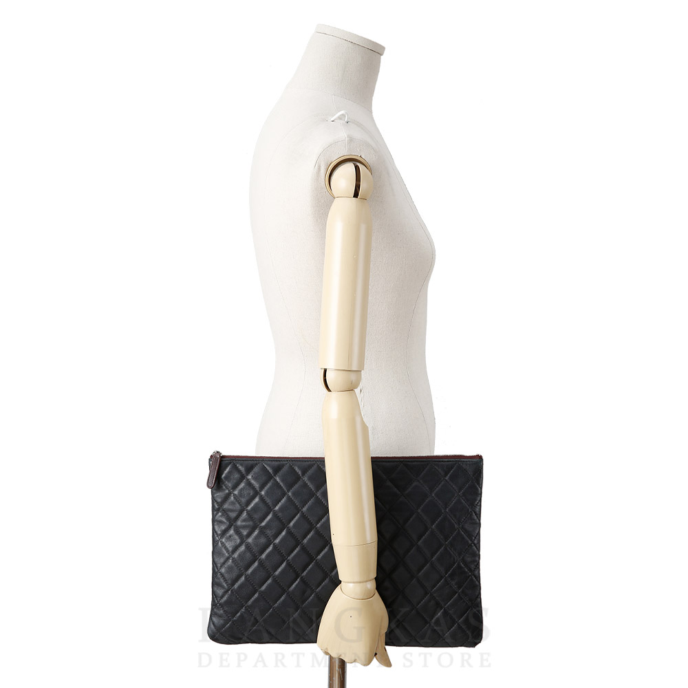 CHANEL(USED)샤넬 램스킨 클래식 클러치 라지