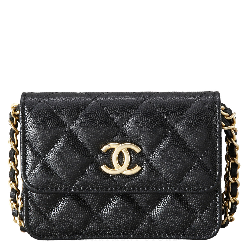 CHANEL(USED)샤넬 AP2857 시즌 캐비어 미니 크로스백 WOC