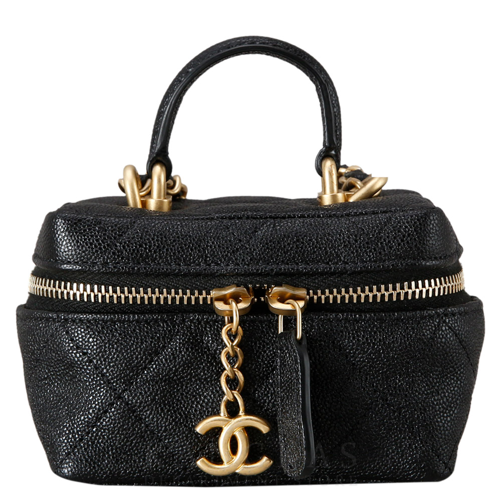 CHANEL(USED)샤넬 캐비어 베니티 탑핸들 미니 크로스백