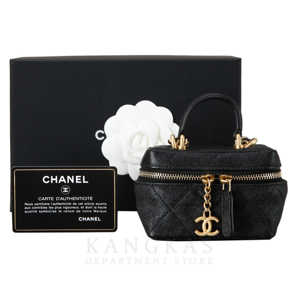 CHANEL(USED)샤넬 캐비어 베니티 탑핸들 미니 크로스백