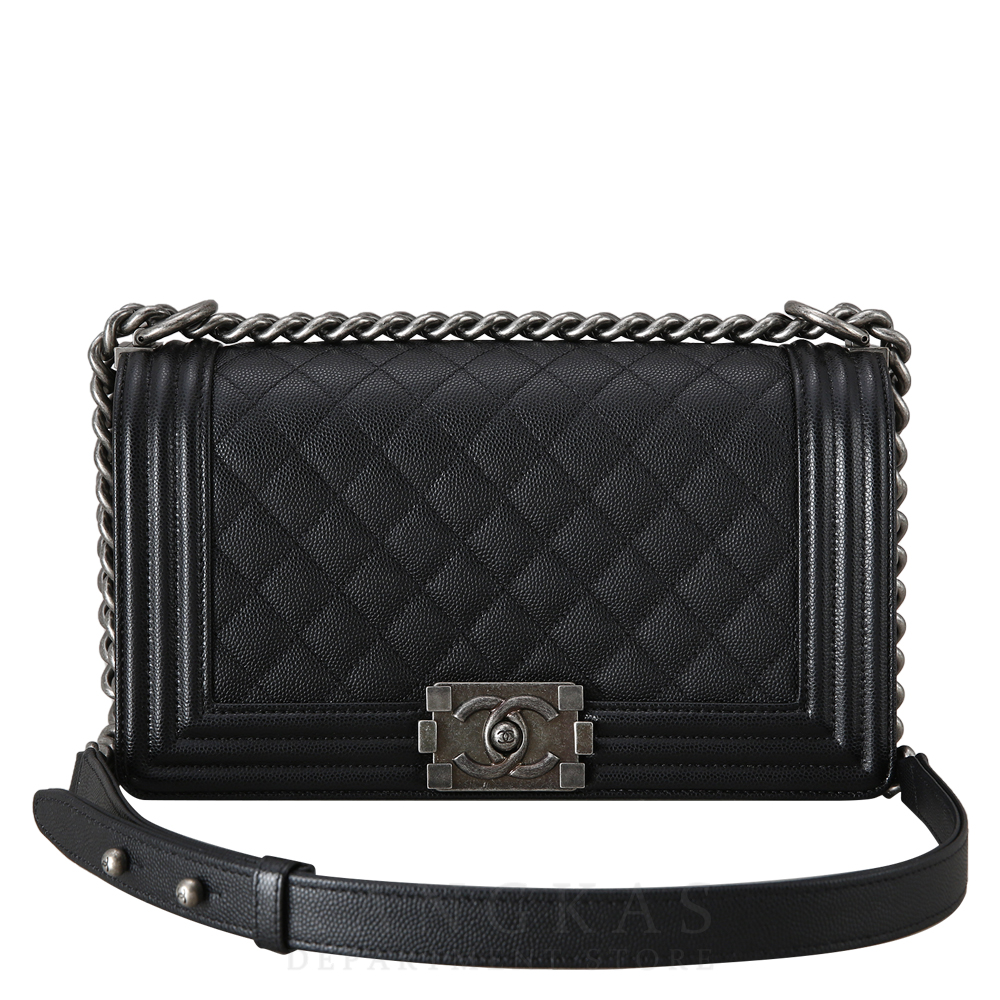 CHANEL(USED)샤넬 보이샤넬 캐비어 미듐 블랙