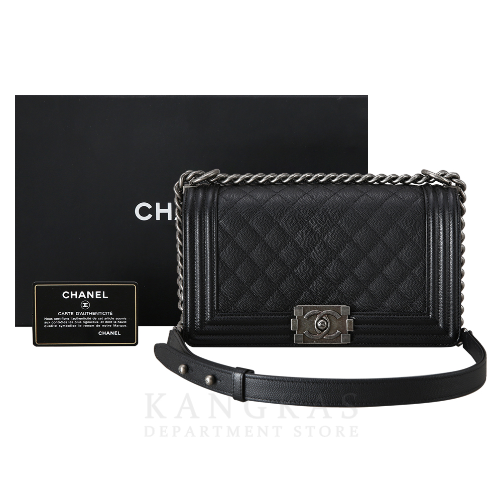 CHANEL(USED)샤넬 보이샤넬 캐비어 미듐 블랙