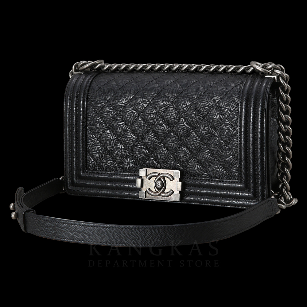 CHANEL(USED)샤넬 보이샤넬 캐비어 미듐 블랙