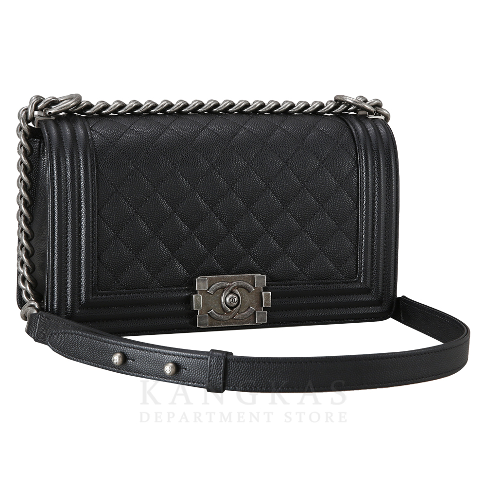 CHANEL(USED)샤넬 보이샤넬 캐비어 미듐 블랙