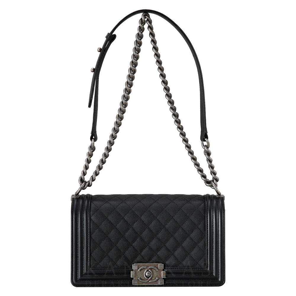 CHANEL(USED)샤넬 보이샤넬 캐비어 미듐 블랙