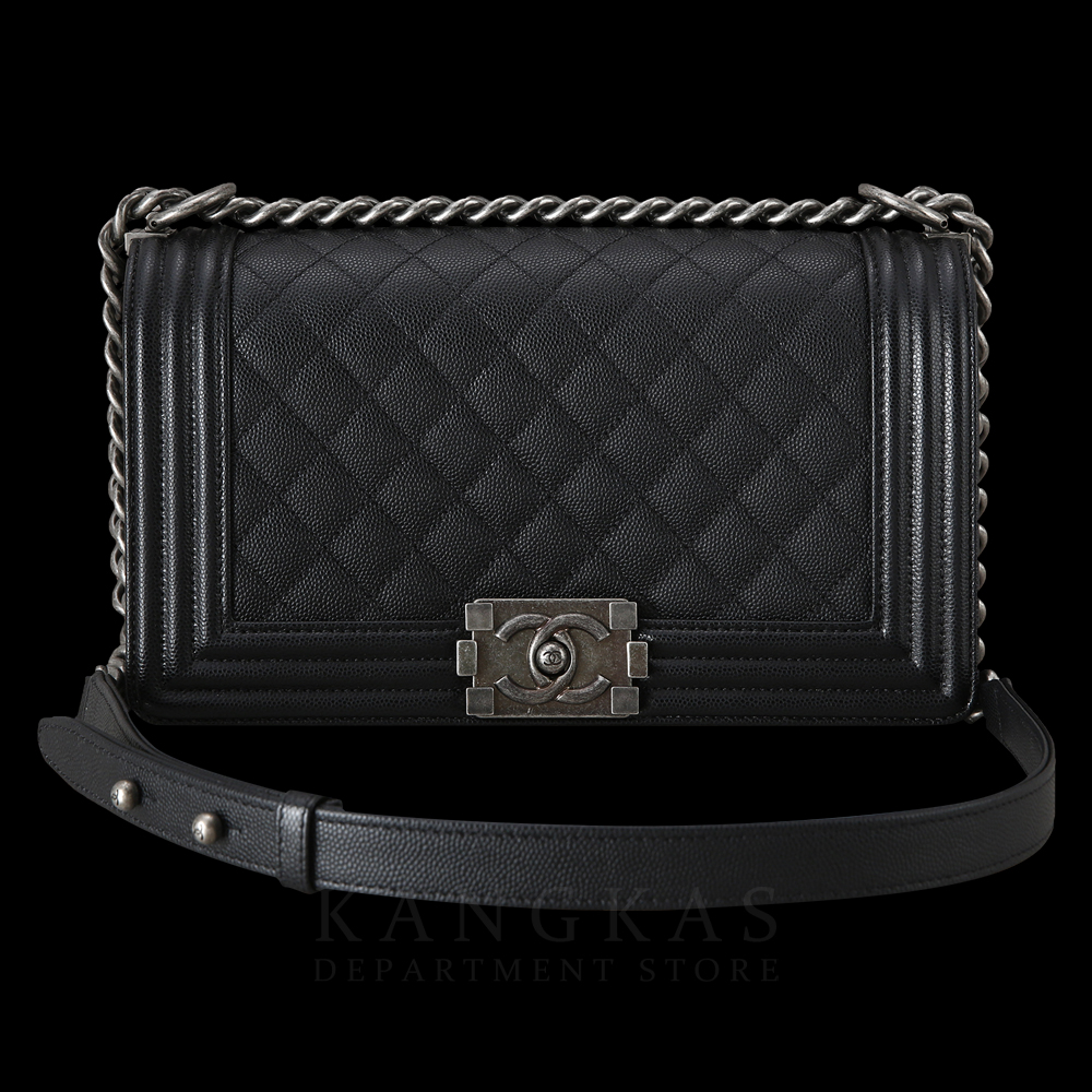 CHANEL(USED)샤넬 보이샤넬 캐비어 미듐 블랙