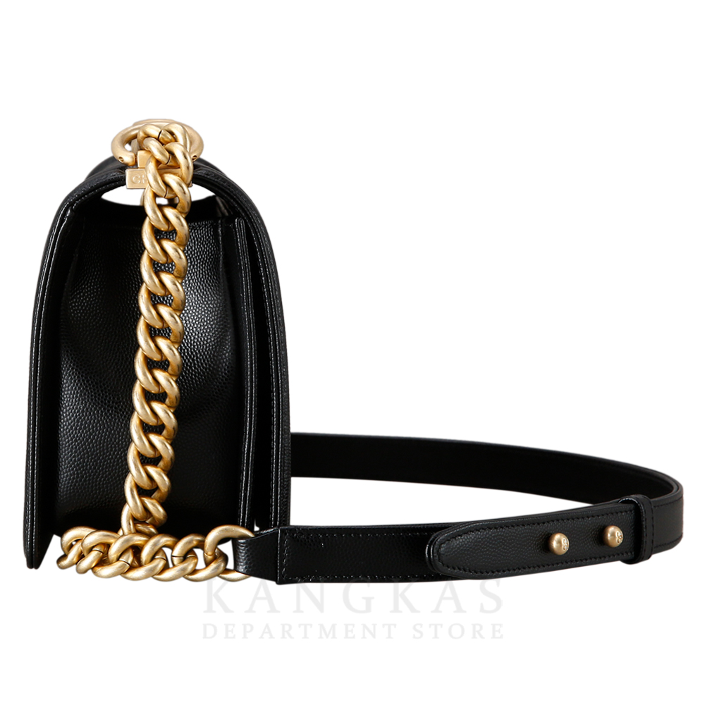 CHANEL(USED)샤넬 보이샤넬 캐비어 미듐 금장