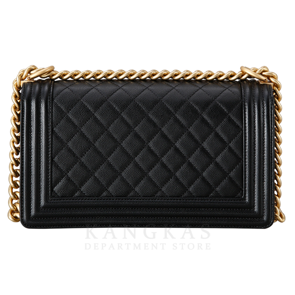 CHANEL(USED)샤넬 보이샤넬 캐비어 미듐 금장