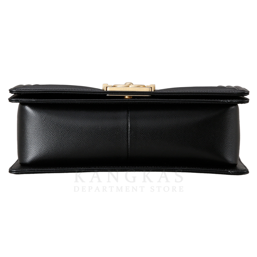 CHANEL(USED)샤넬 보이샤넬 캐비어 미듐 금장