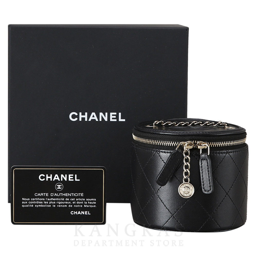 CHANEL(USED)샤넬 시즌 CC로고 원통 베니티