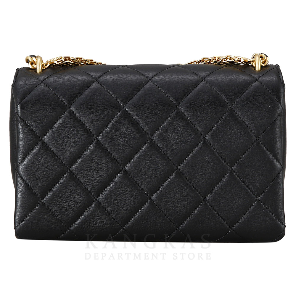 CHANEL(USED)샤넬 AS3241 시즌 램스킨 디아망떼 골드메탈 CC로고 플랩백