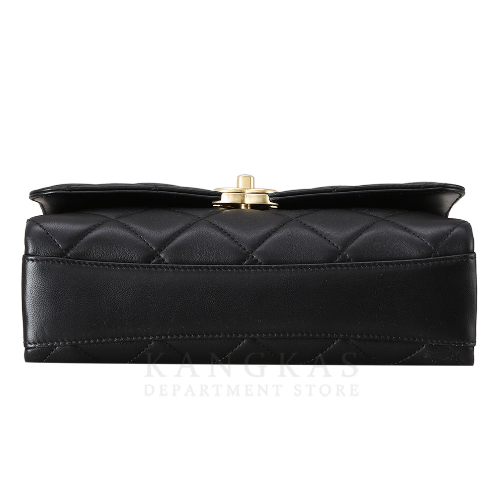 CHANEL(USED)샤넬 AS3241 시즌 램스킨 디아망떼 골드메탈 CC로고 플랩백