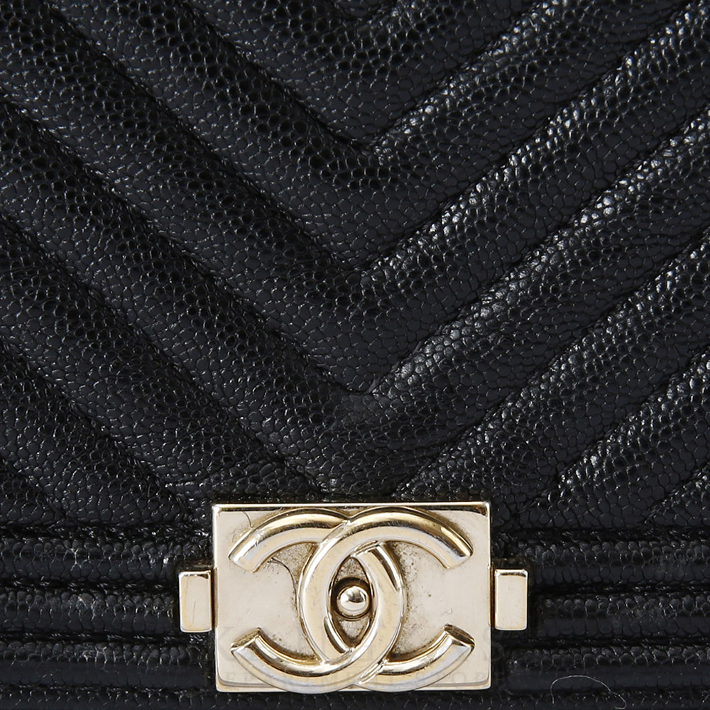 CHANEL(USED)샤넬 캐비어 쉐브론 보이 WOC