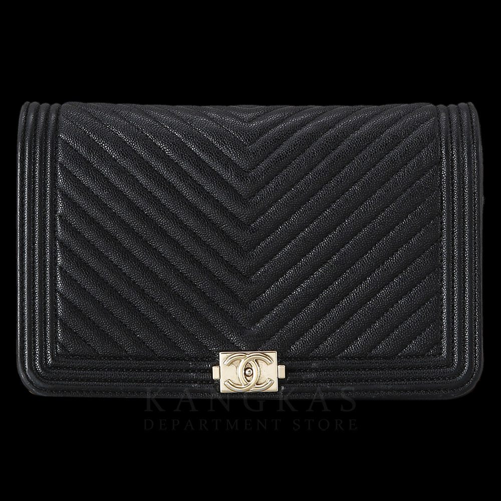 CHANEL(USED)샤넬 캐비어 쉐브론 보이 WOC