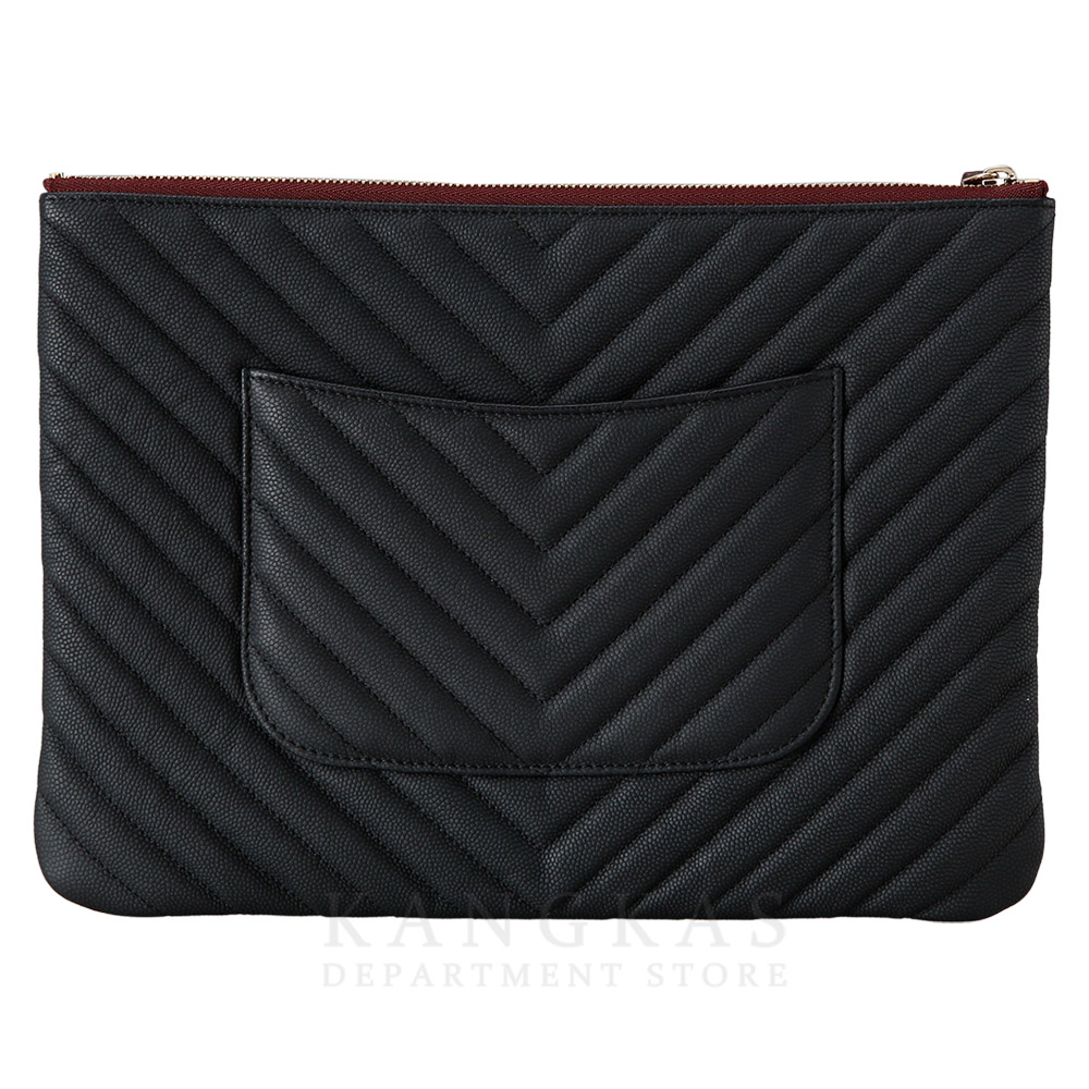 CHANEL(USED)샤넬 클래식 쉐브론 클러치 뉴미듐
