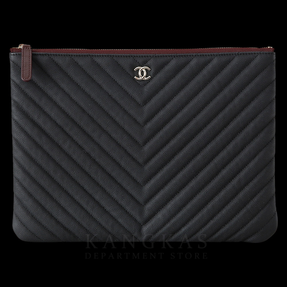 CHANEL(USED)샤넬 클래식 쉐브론 클러치 뉴미듐