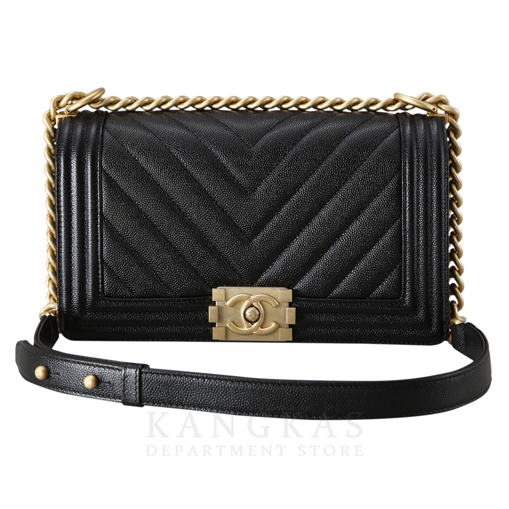 CHANEL(USED)샤넬 보이샤넬 캐비어 쉐브론 미듐