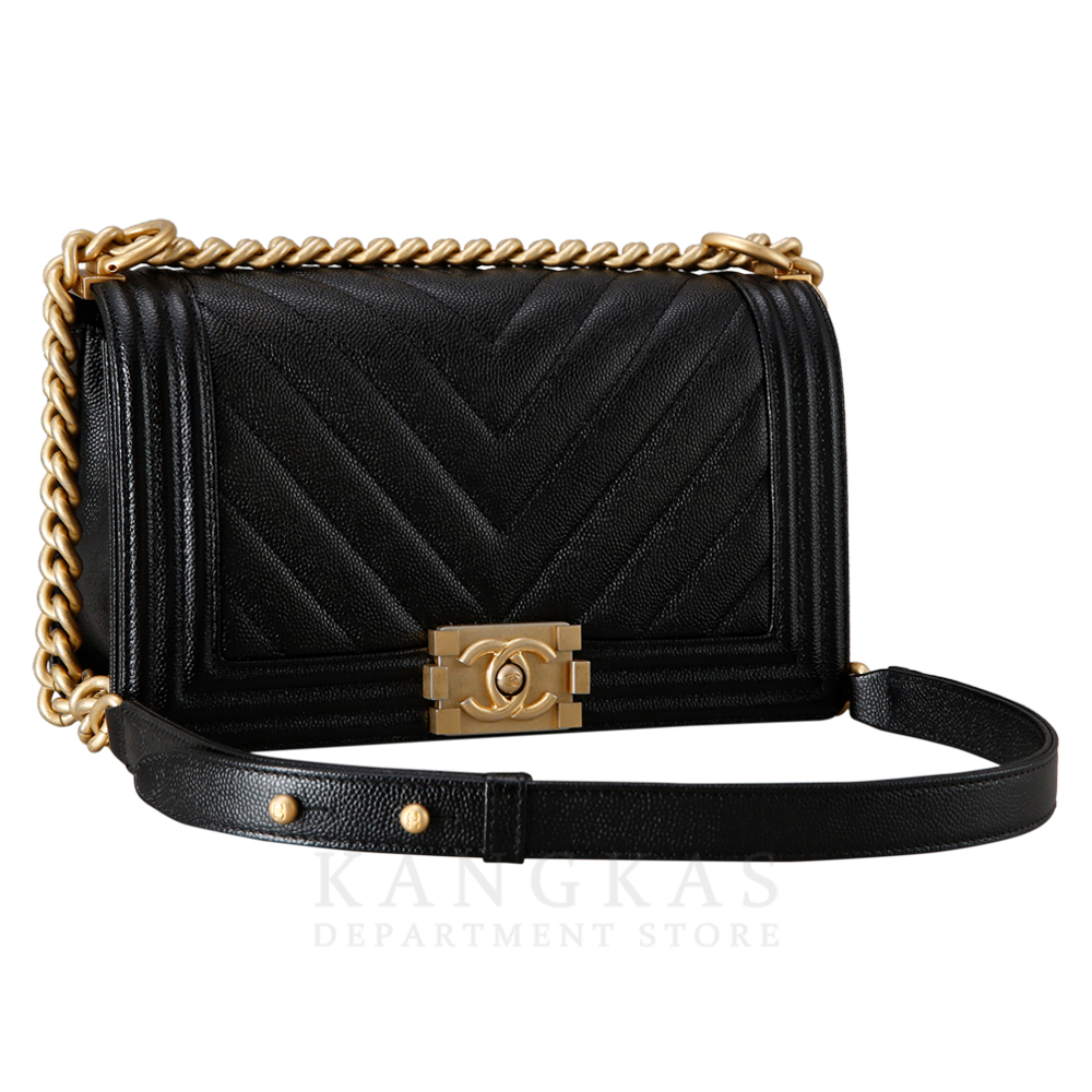 CHANEL(USED)샤넬 보이샤넬 캐비어 쉐브론 미듐