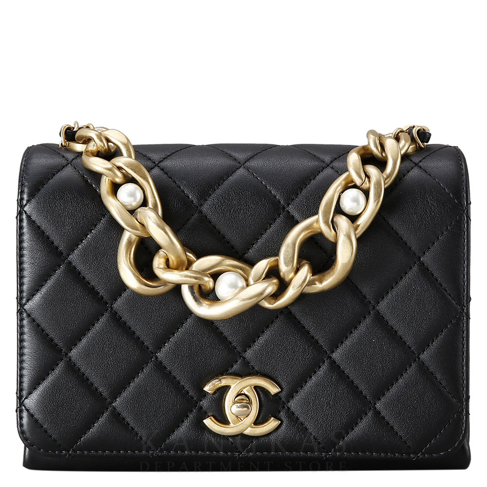 CHANEL(USED)샤넬 시즌 트리플 펄 스몰 플랩백