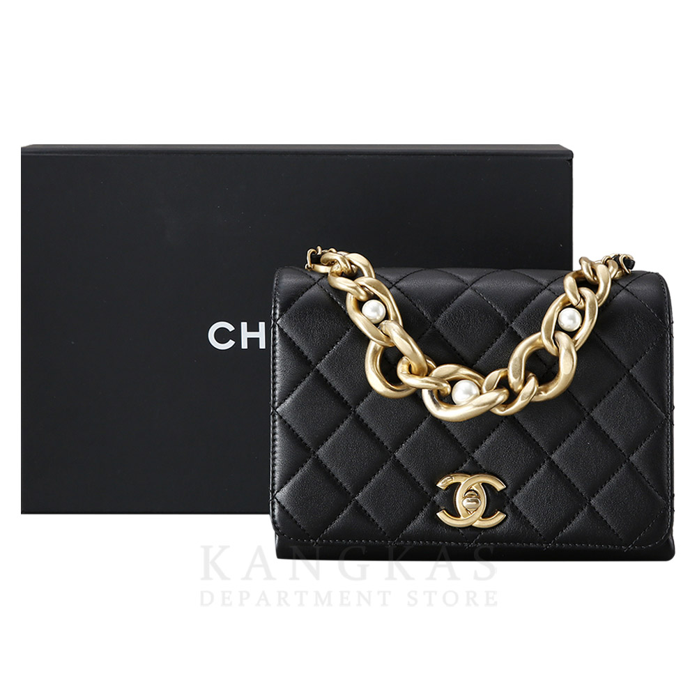 CHANEL(USED)샤넬 시즌 트리플 펄 스몰 플랩백