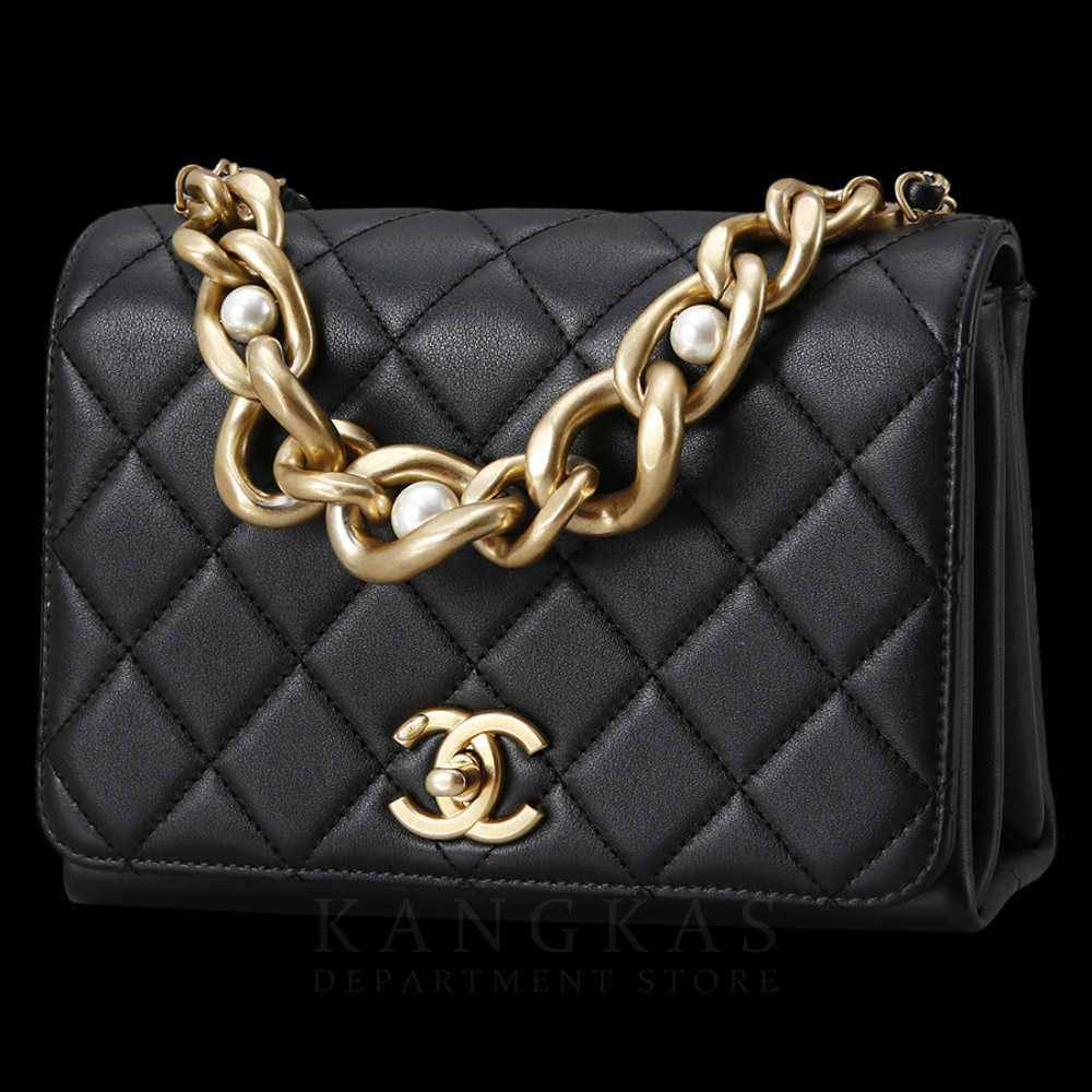 CHANEL(USED)샤넬 시즌 트리플 펄 스몰 플랩백