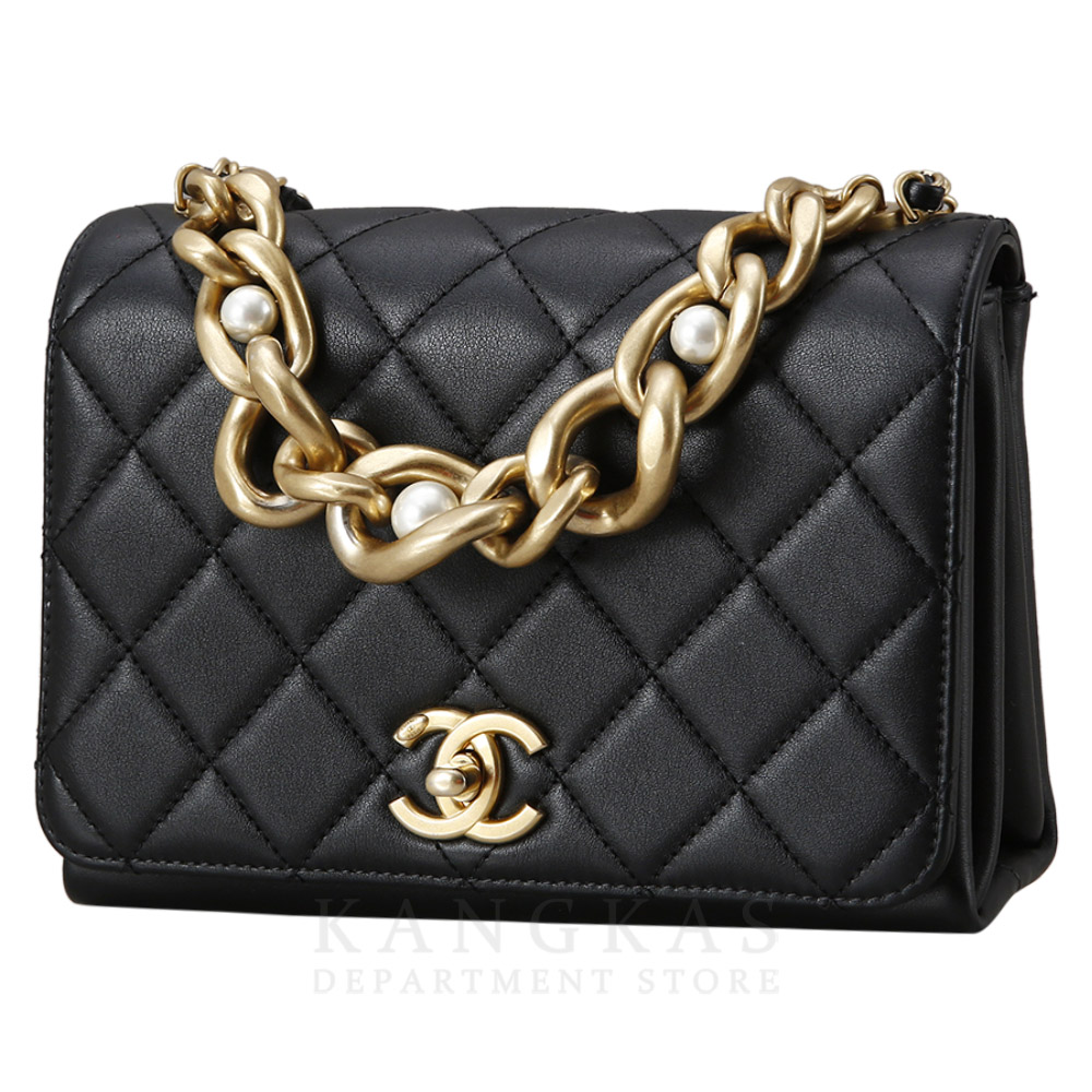 CHANEL(USED)샤넬 시즌 트리플 펄 스몰 플랩백