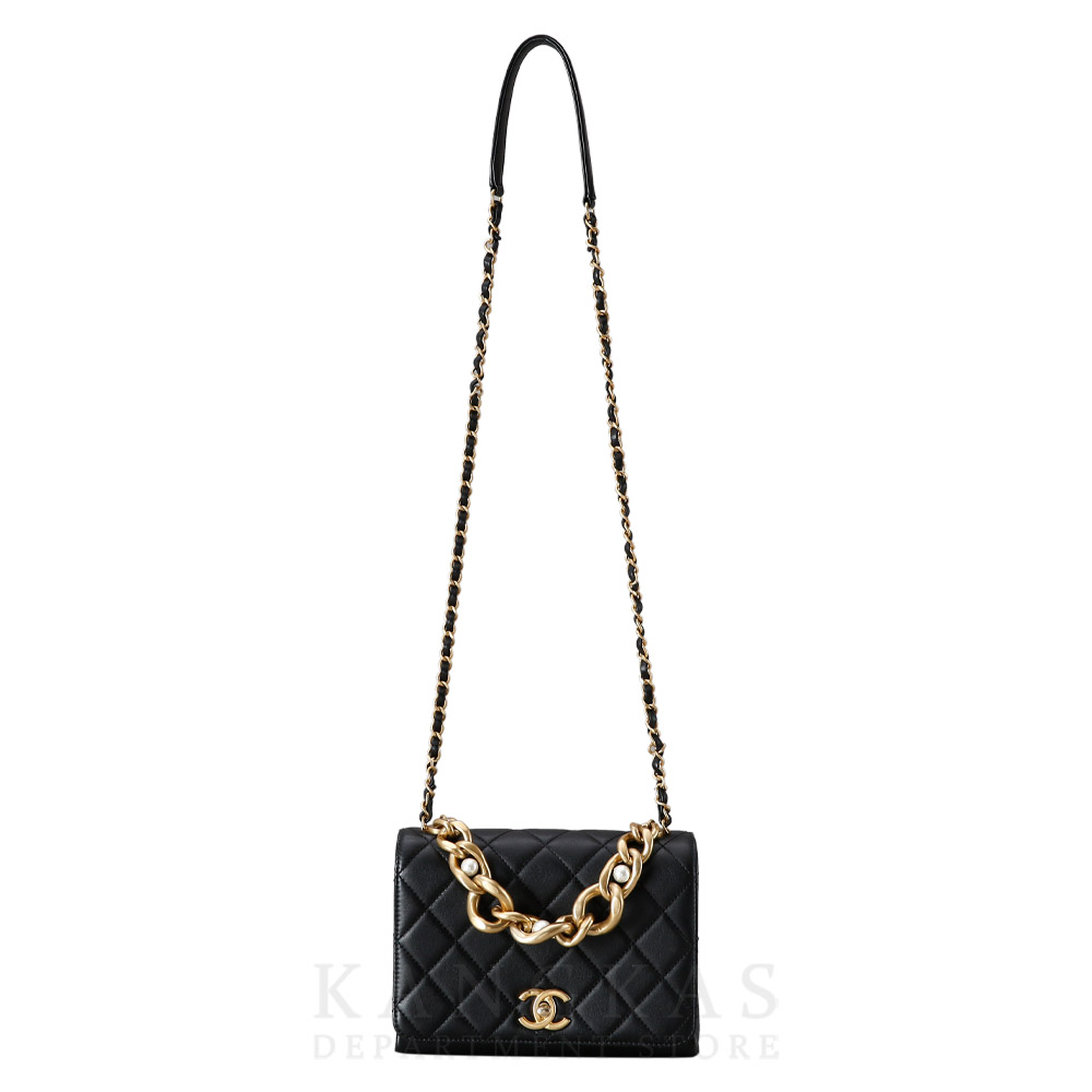 CHANEL(USED)샤넬 시즌 트리플 펄 스몰 플랩백