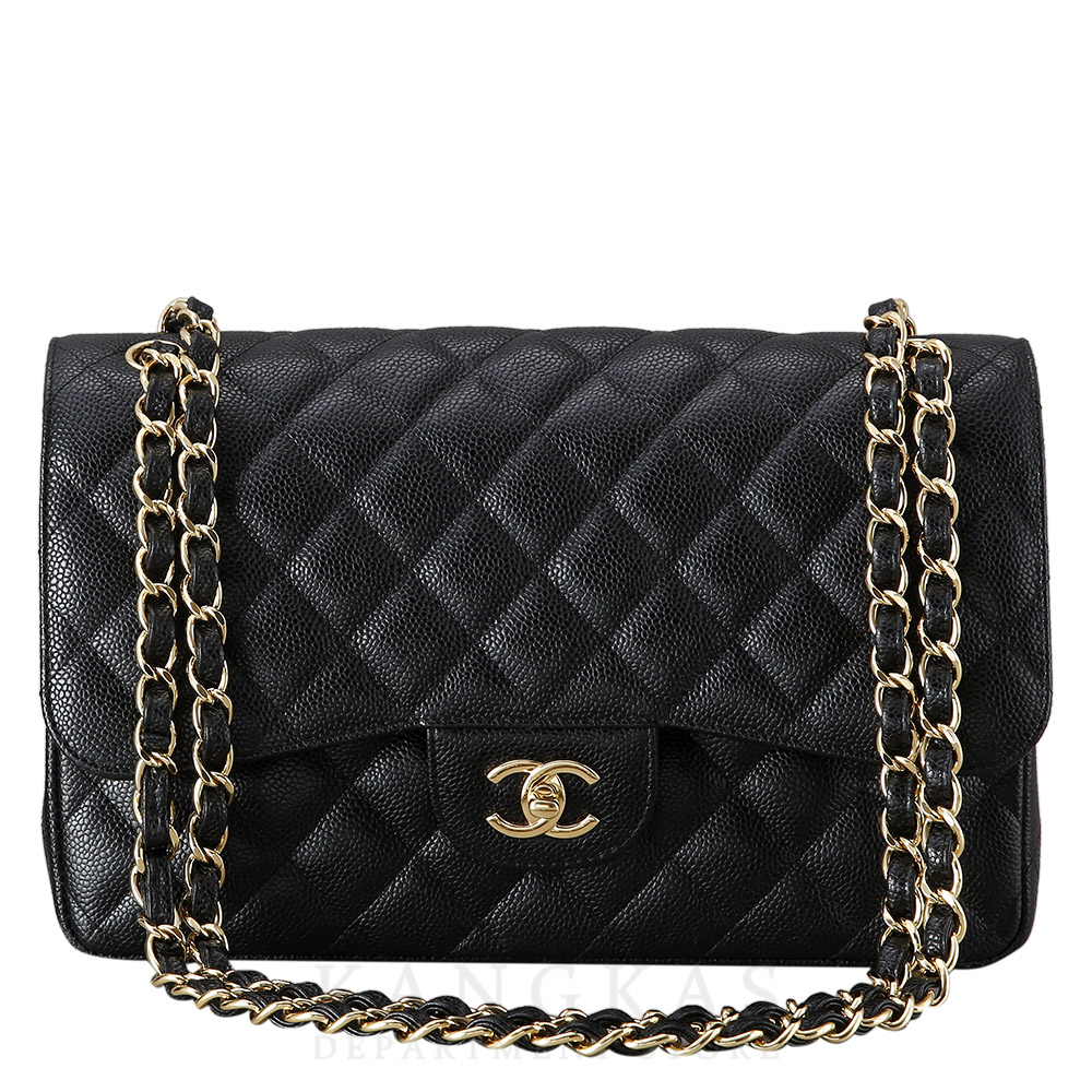 CHANEL(USED)샤넬 클래식 캐비어 점보 블랙