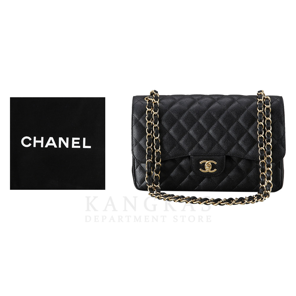 CHANEL(USED)샤넬 클래식 캐비어 점보 블랙
