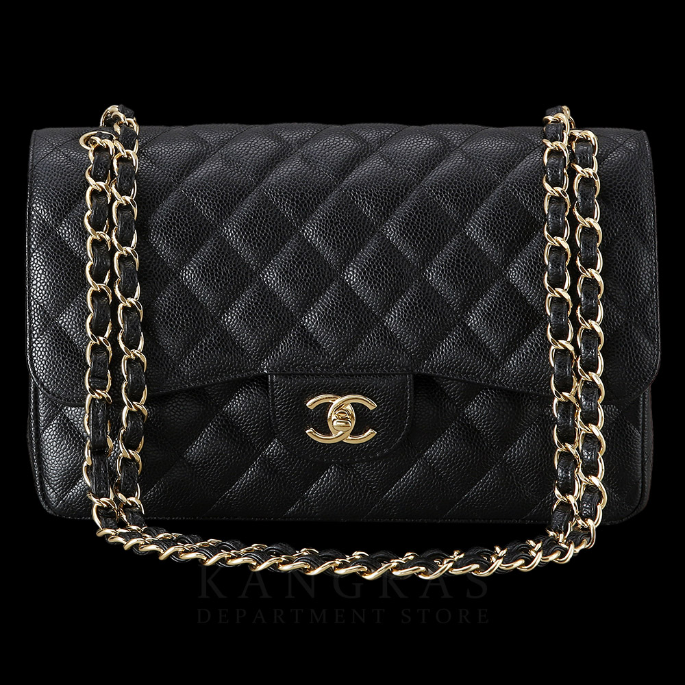 CHANEL(USED)샤넬 클래식 캐비어 점보 블랙