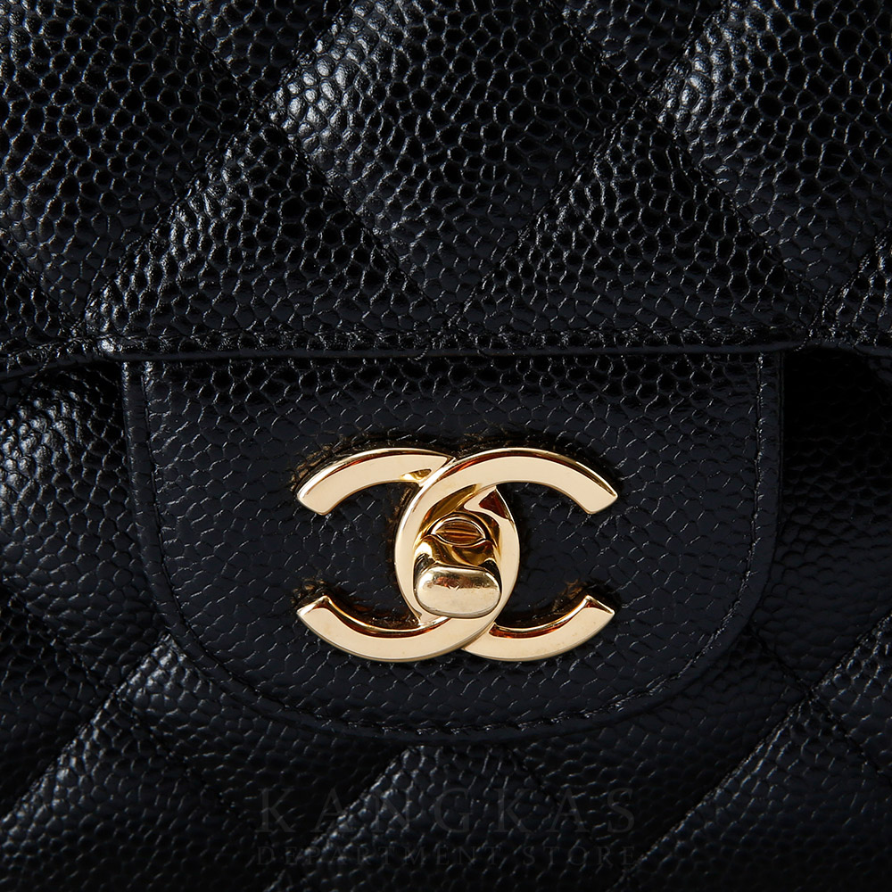 CHANEL(USED)샤넬 클래식 캐비어 점보 블랙