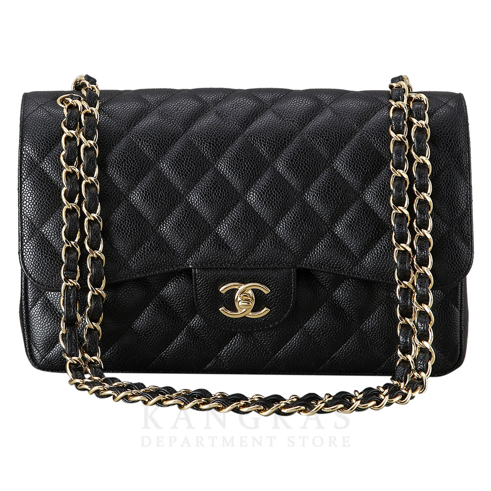 CHANEL(USED)샤넬 클래식 캐비어 점보 블랙