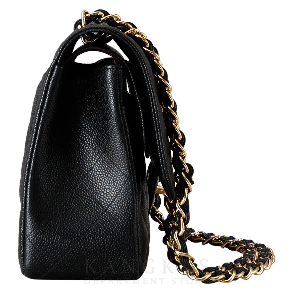 CHANEL(USED)샤넬 클래식 캐비어 점보 블랙