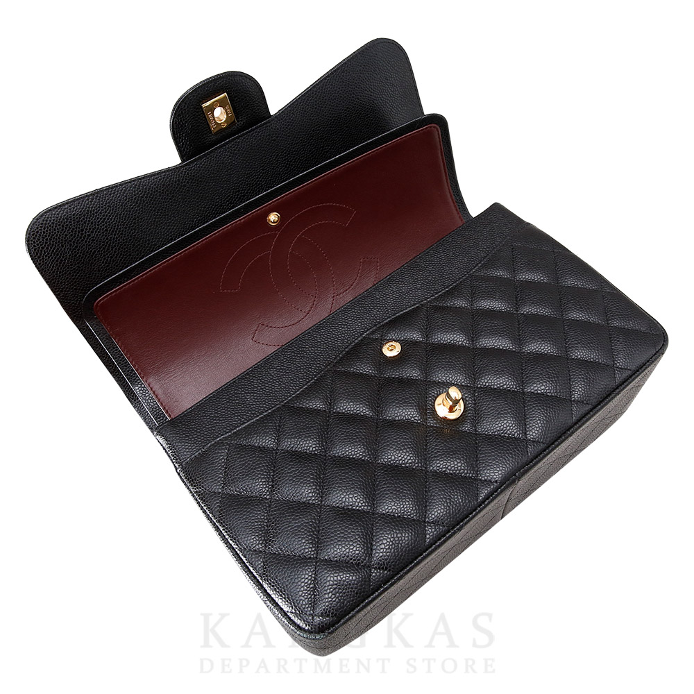 CHANEL(USED)샤넬 클래식 캐비어 점보 블랙