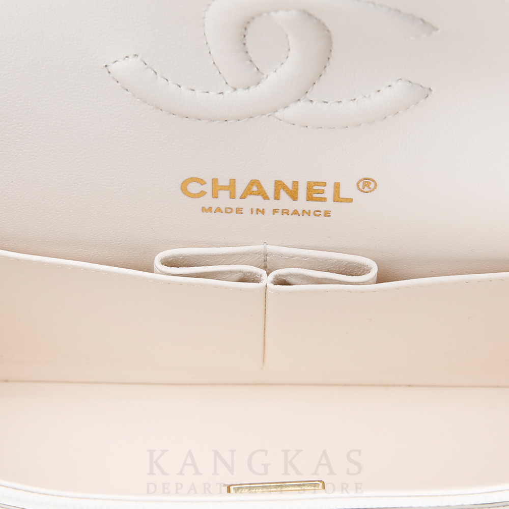CHANEL(USED)샤넬 화이트 캐비어 클래식 스몰 플랩백