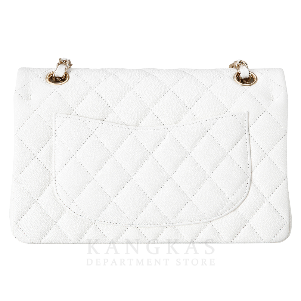 CHANEL(USED)샤넬 화이트 캐비어 클래식 스몰 플랩백